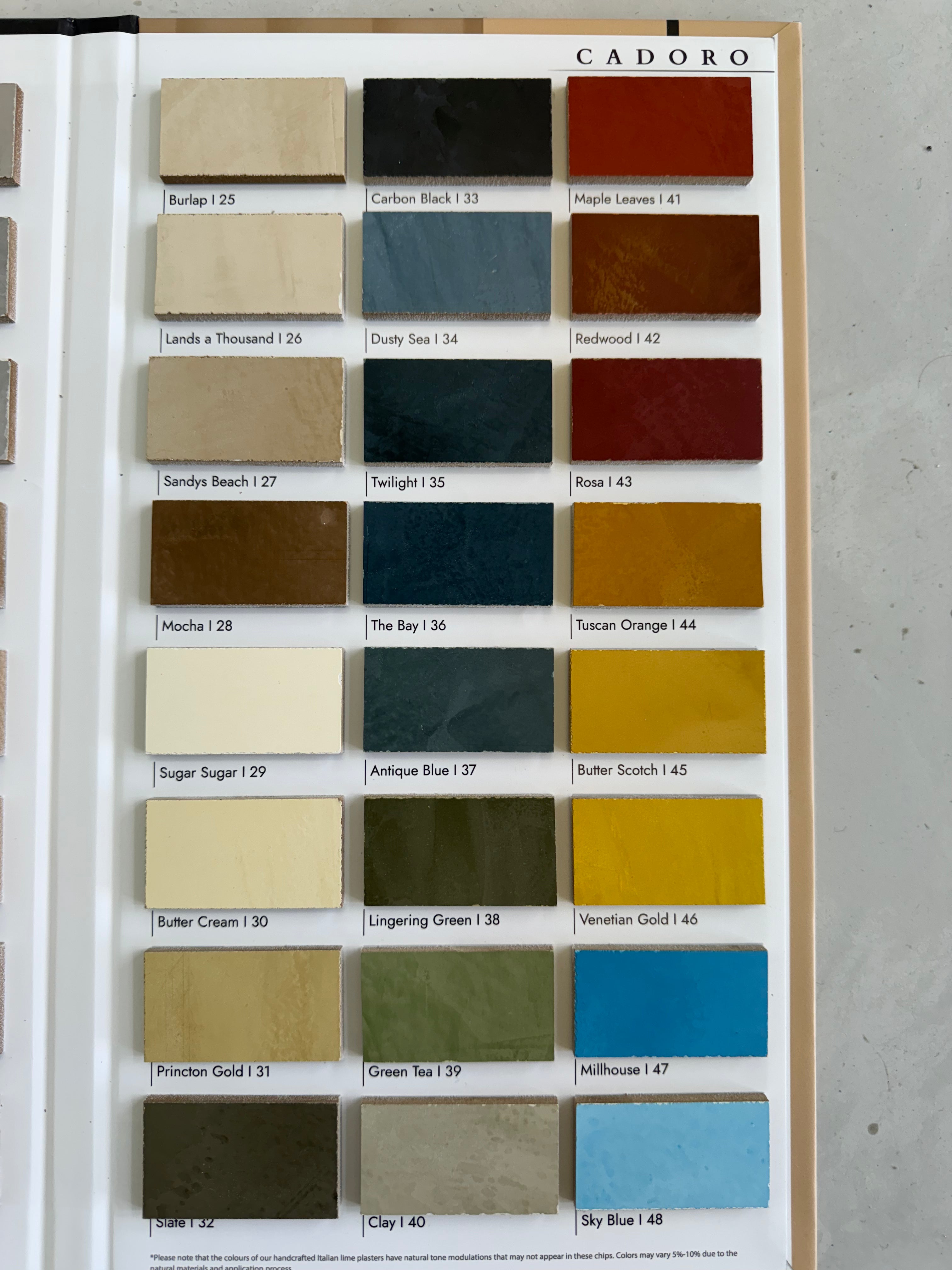 Essential Book 1 color chart