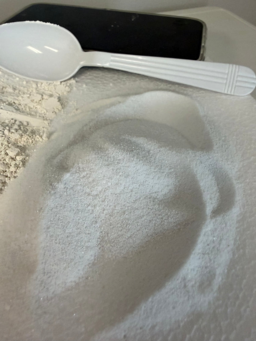 Cadoro Marble Powder Additive texture and grain comparison